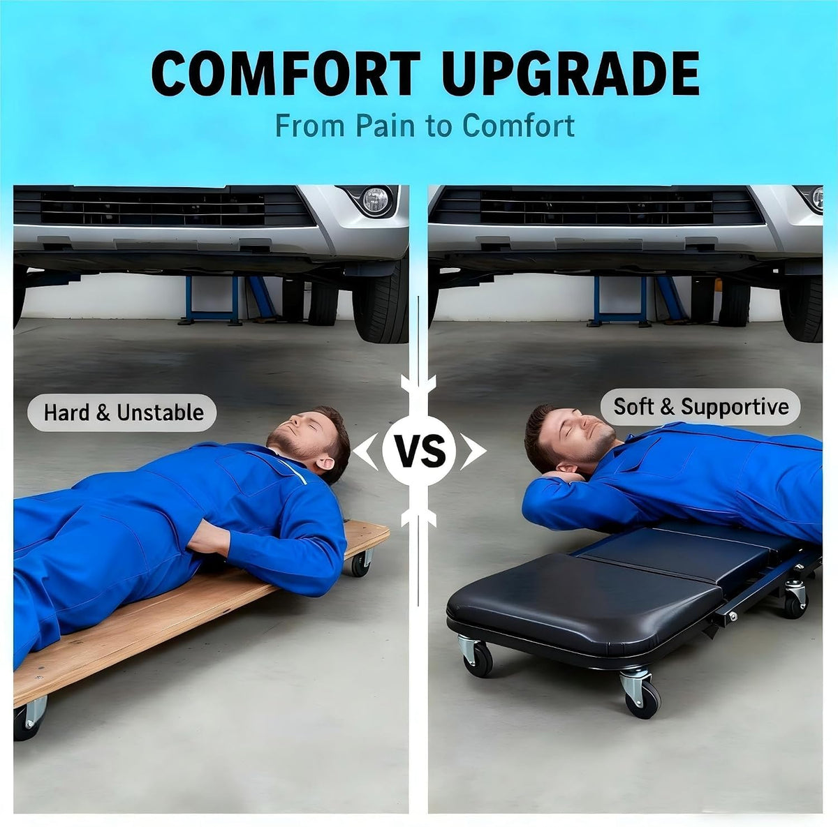 2-in-1 Folding Creeper Seat, 36-Inch, 300LBS Capacity G13635