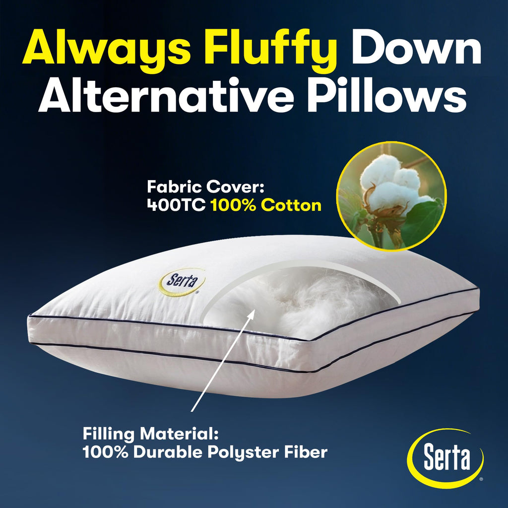 Queen Size Set of 2 Bed Pillows S857