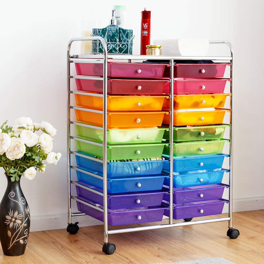 20 Drawer Rolling Storage Cart Organizer F958981