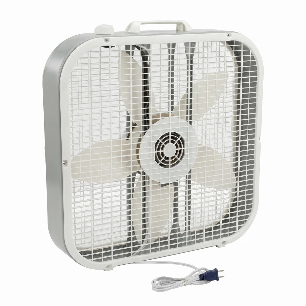20 Inch 3 Speed White Box Fan A64458