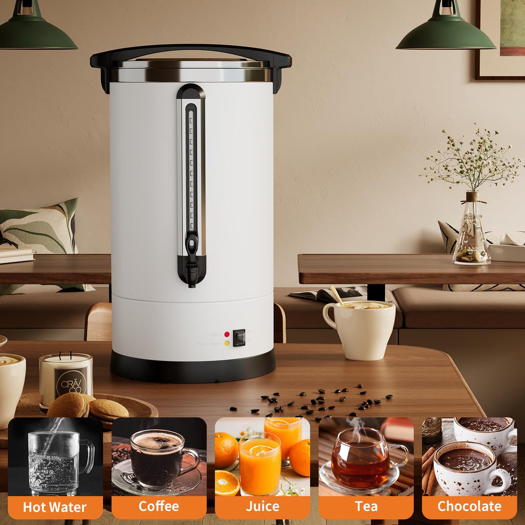 12L 80-Cup Double-Wall Stainless Steel Electric Coffee Urn W82485