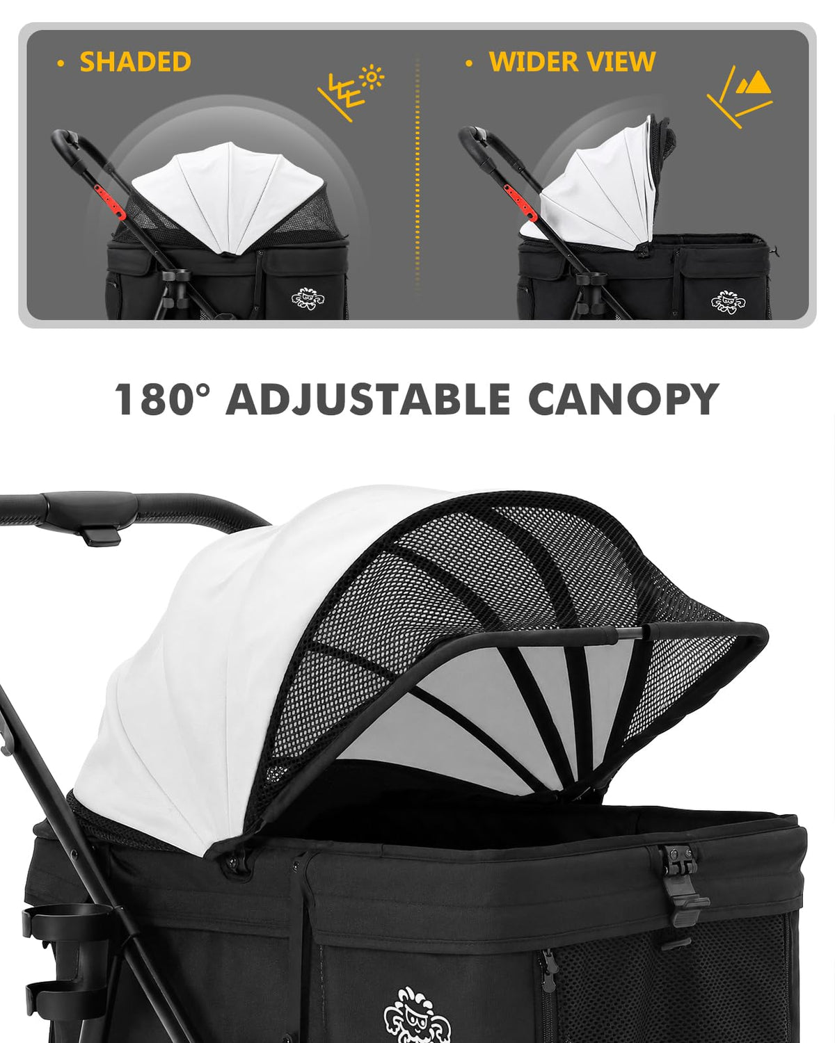 Black Foldable Dog Stroller T38868