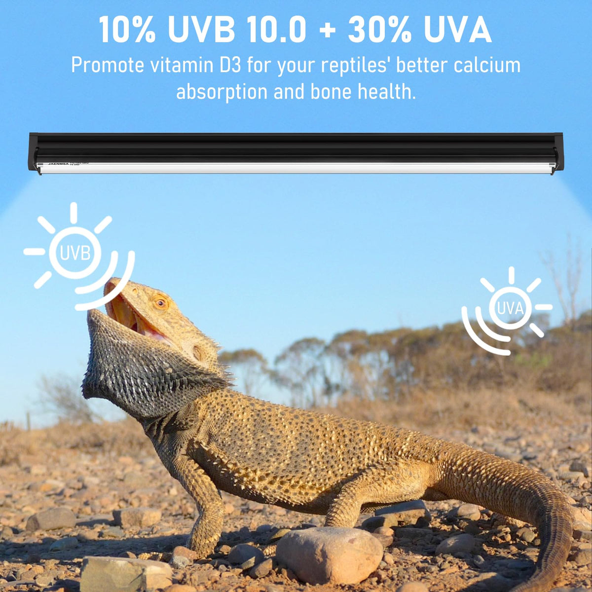 39W UVA UVB Reptile Light Fixture 34 Inch O201