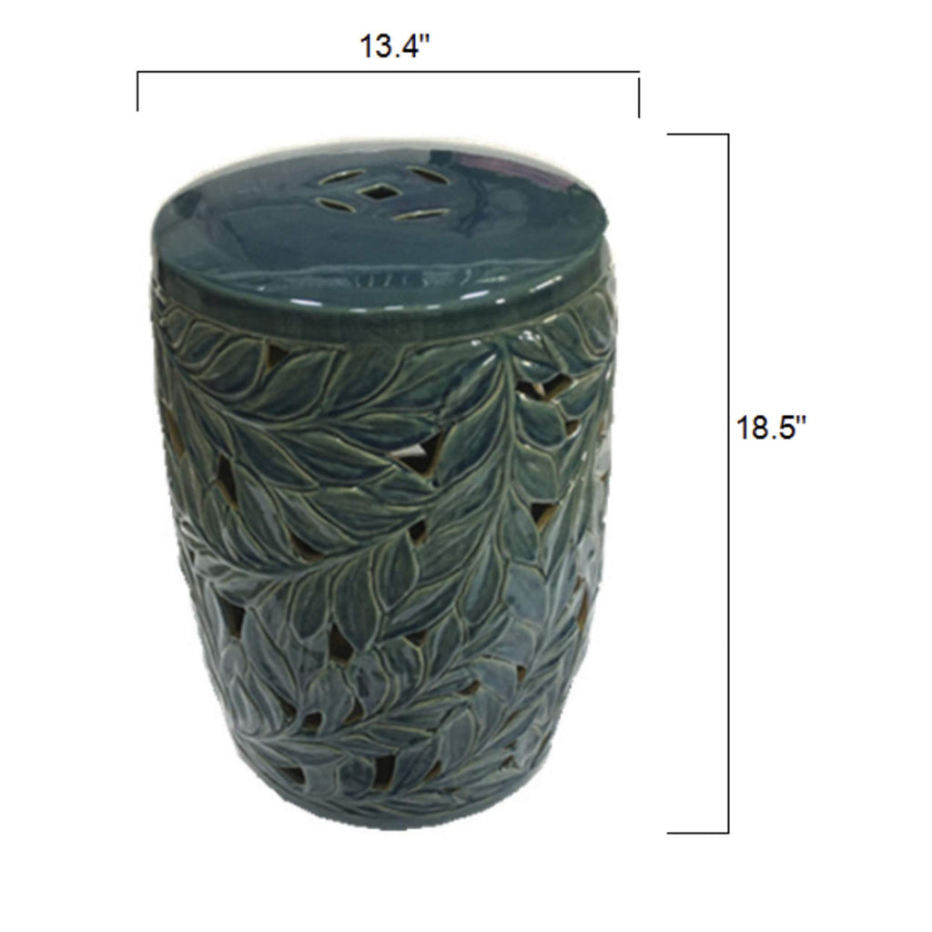 Teal Indoor/Outdoor Garden Stool Q308992