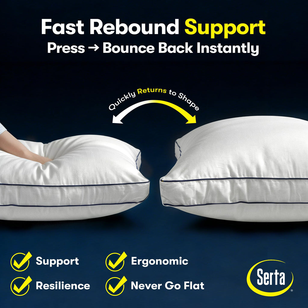 Queen Size Set of 2 Bed Pillows S857