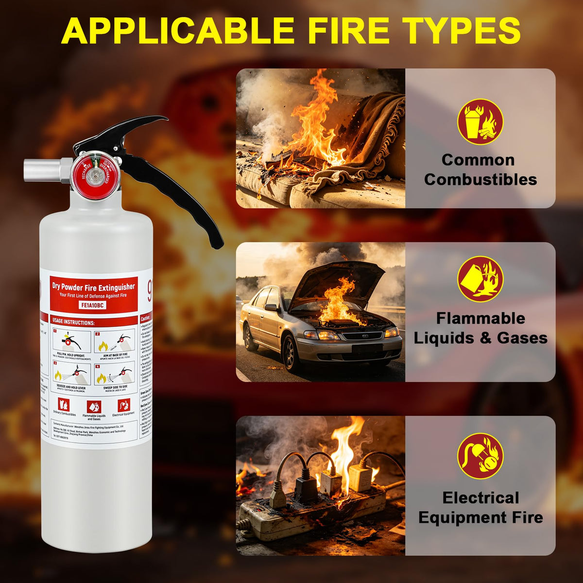 2 Pack 2.5lb ABC Fire Extinguishers B115497