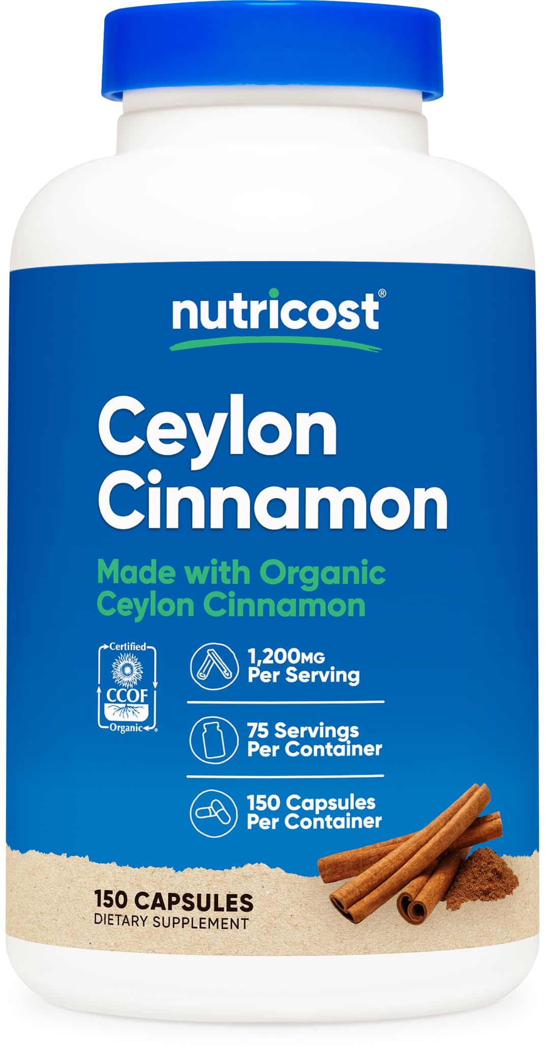 Cinnamon 1,200mg 150 Capsules S91725