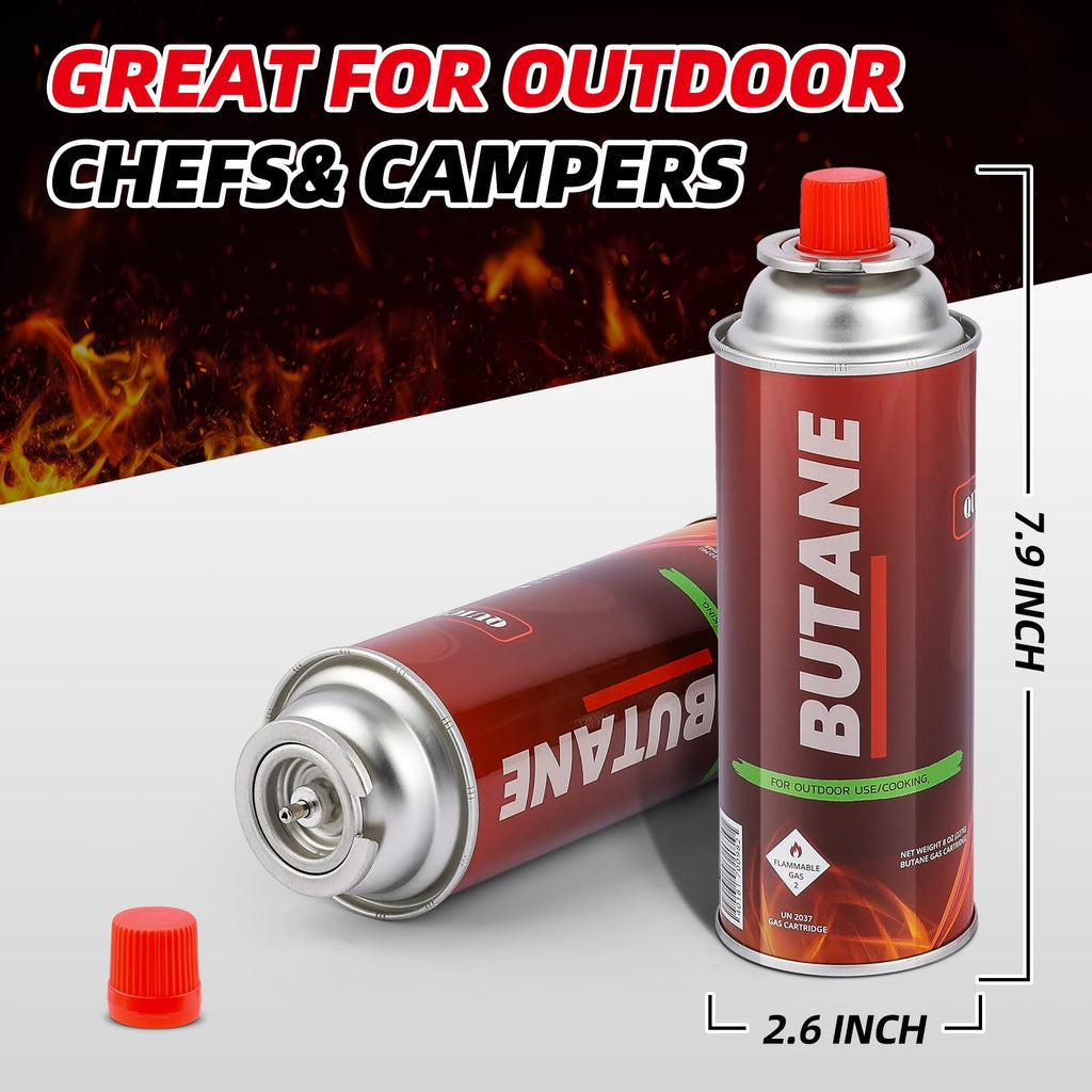 12 Pack 8oz Butane Fuel Cylinders D767