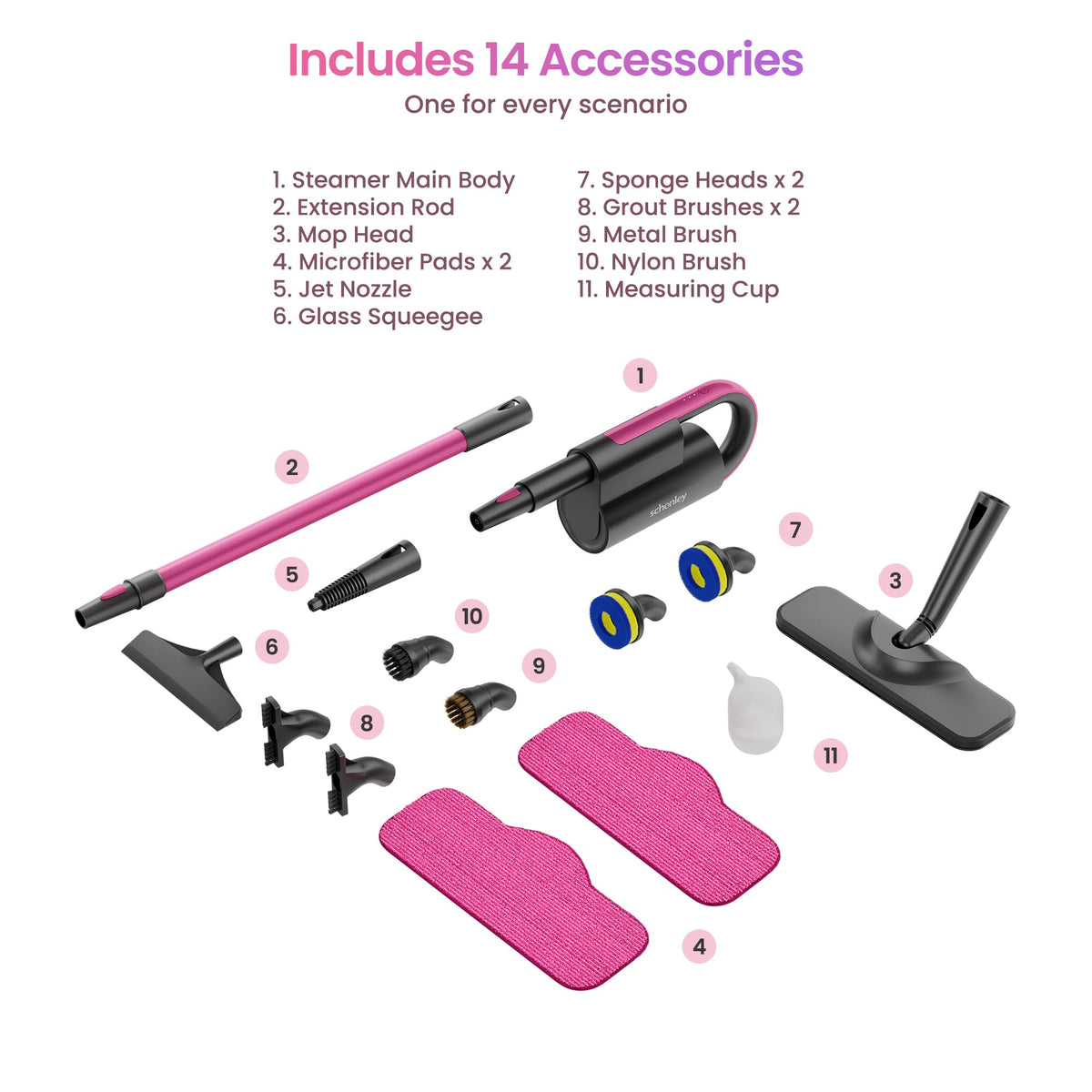 Steam Mop Cleaner, Detachable Handheld Steamer G905