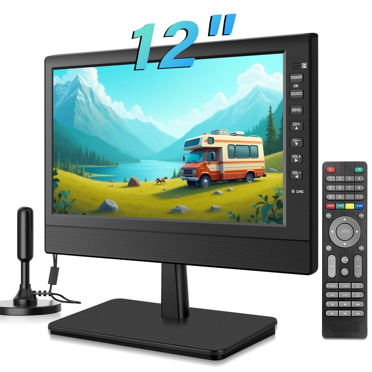 12” Portable Flat Screen TV with Digital Tuner T314