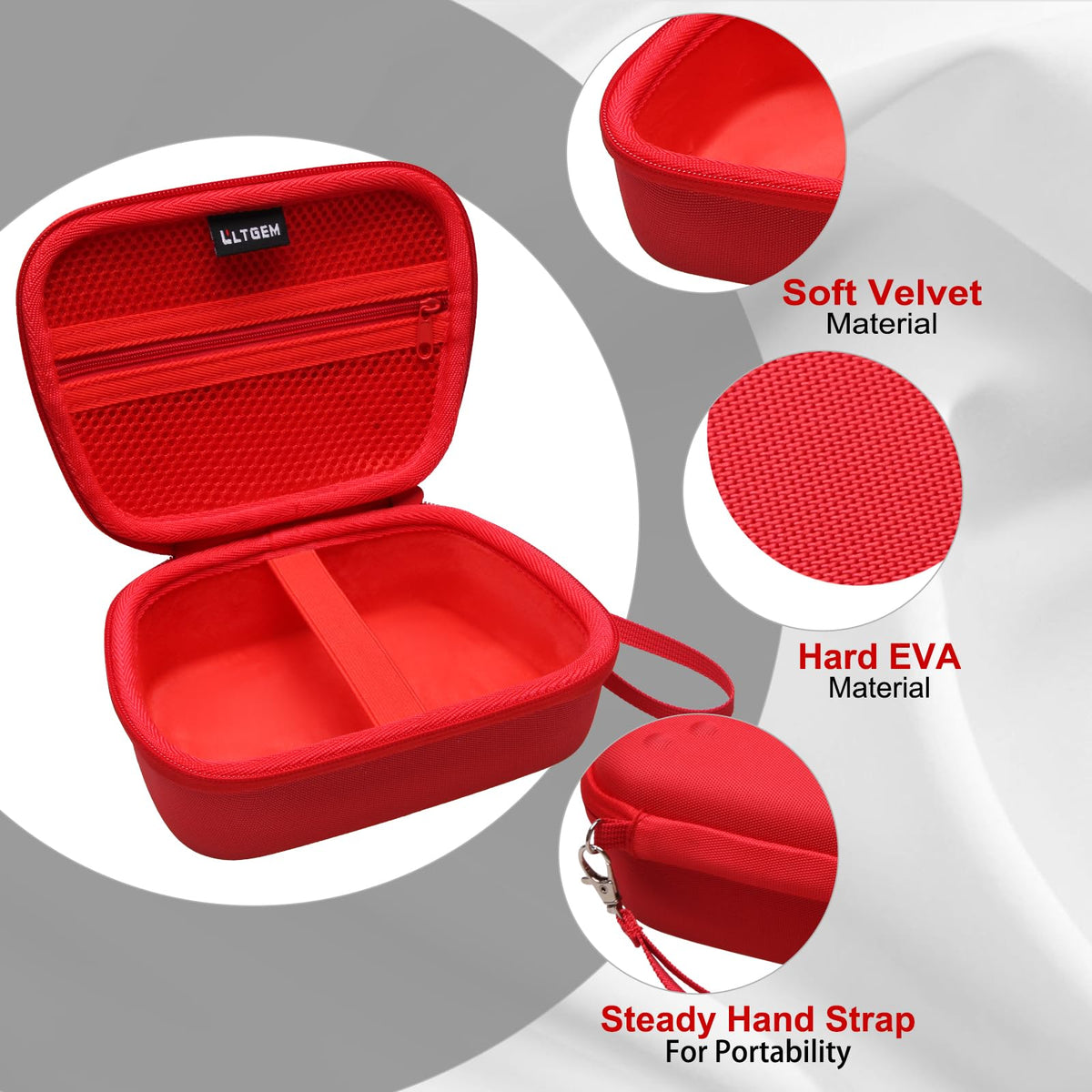 Black Red Gaming Console Case and Controller Case X2677