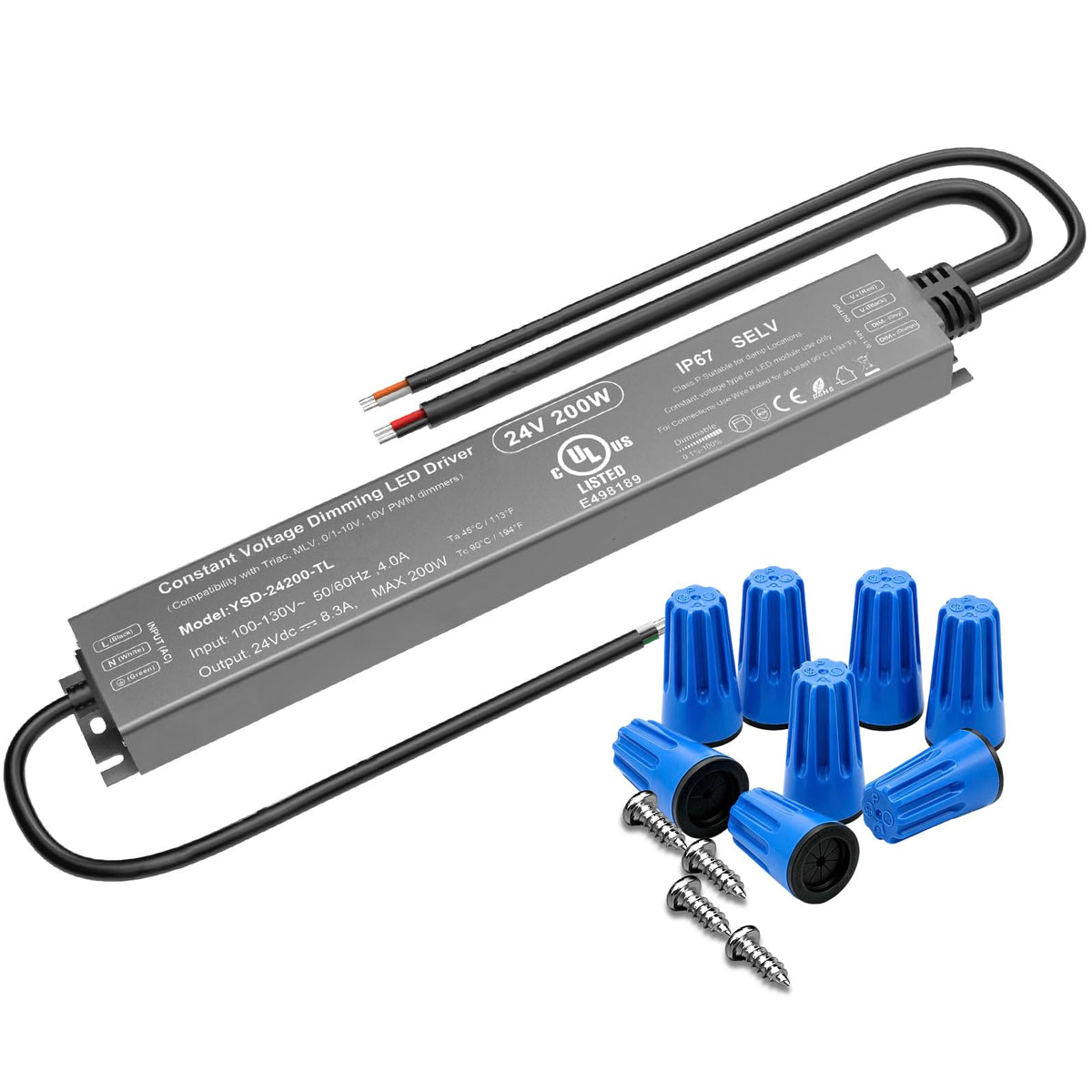 200W 24V Dimmable LED Driver T877