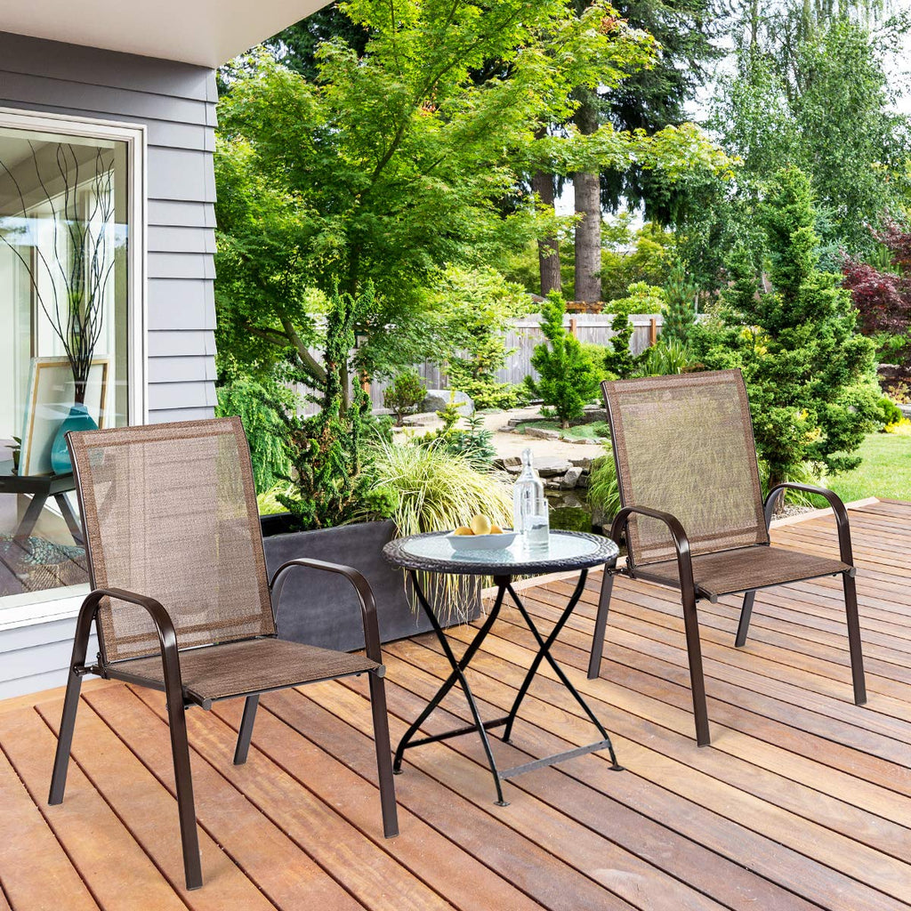2 Piece Outdoor Patio Chairs with Breathable Fabric C26229