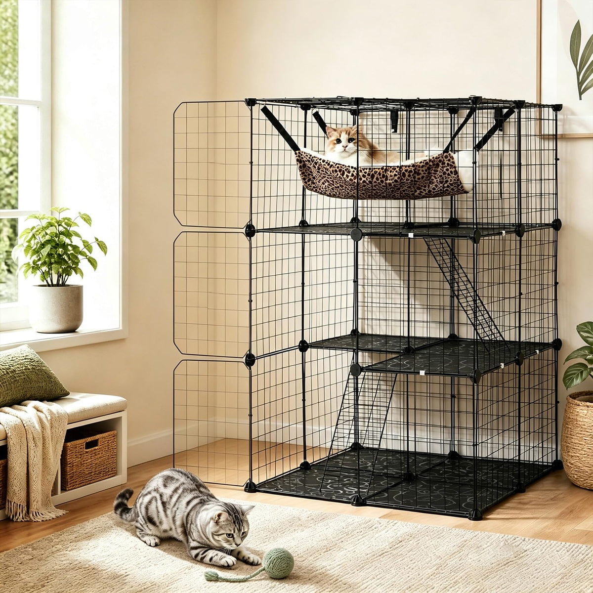 3-Tier Cat Cages Indoor X8033