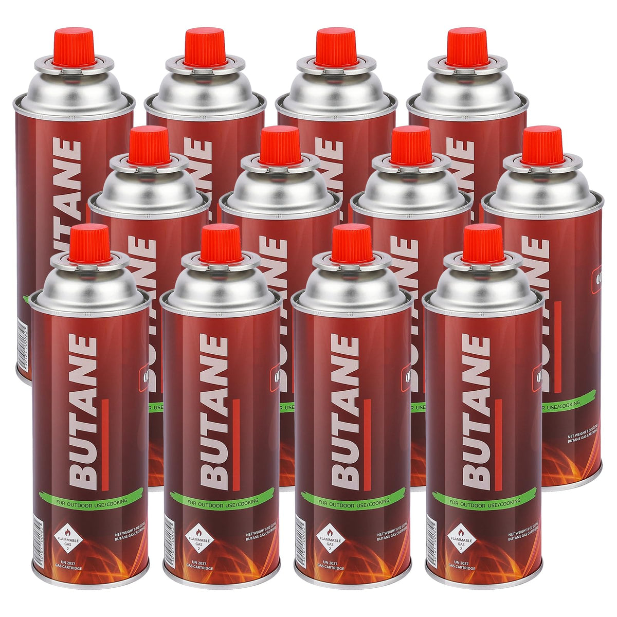 12 Pack 8oz Butane Fuel Cylinders D767