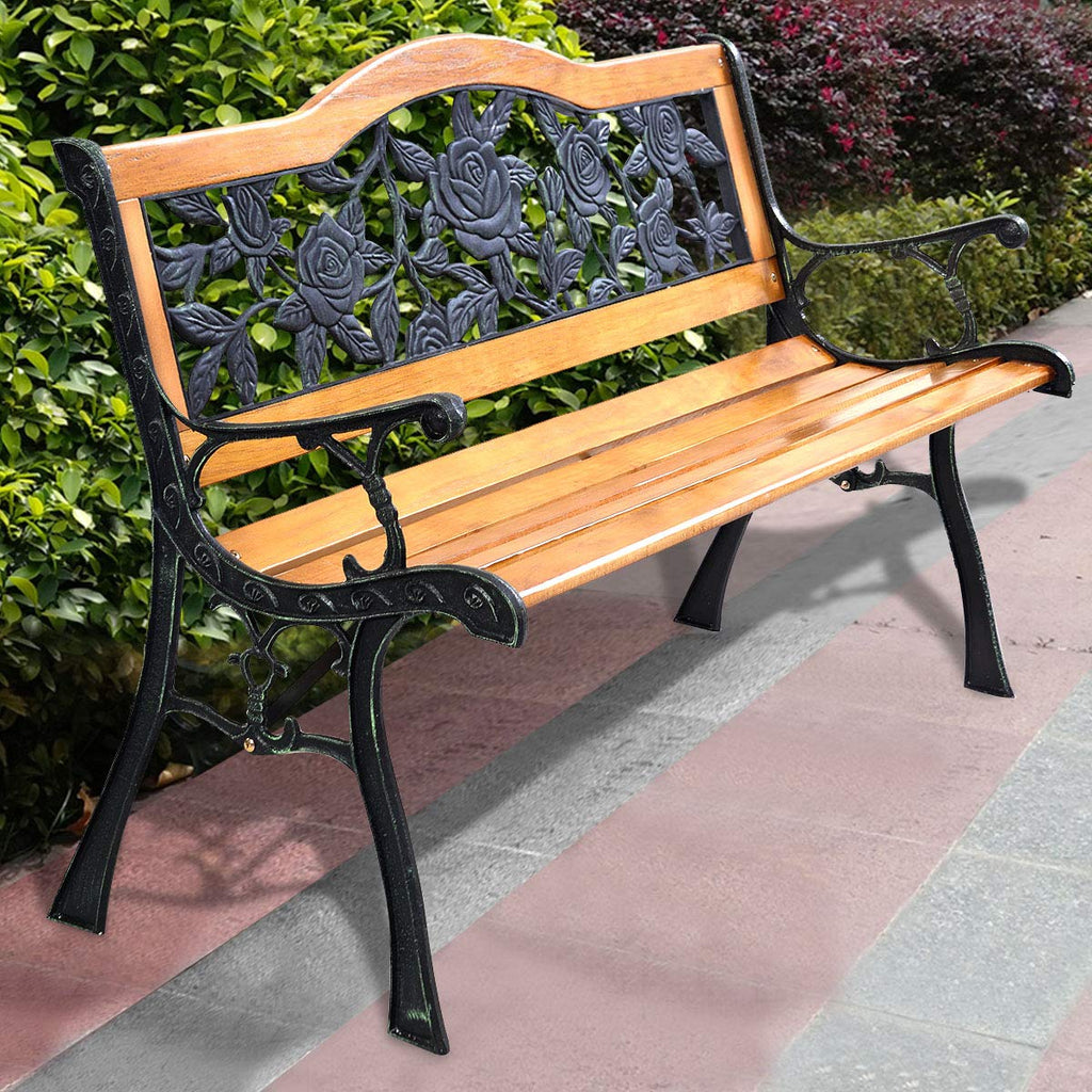 50 Inch Hardwood Frame Patio Bench I377535