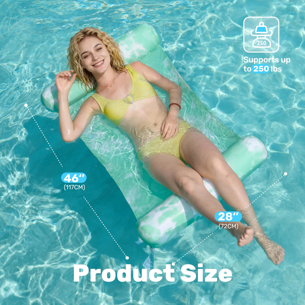 3 Pack 4-in-1 Inflatable Pool Floats Water Hammock Lounges E1275