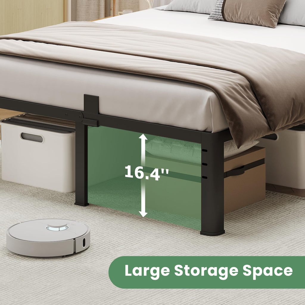 18 Inch Queen Size Metal Platform Bed Frame P232