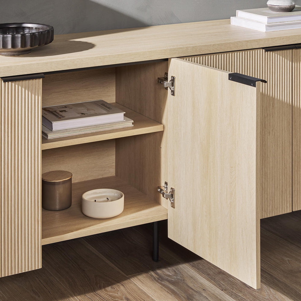 69 Inch Coastal Oak Sideboard Buffet S5957