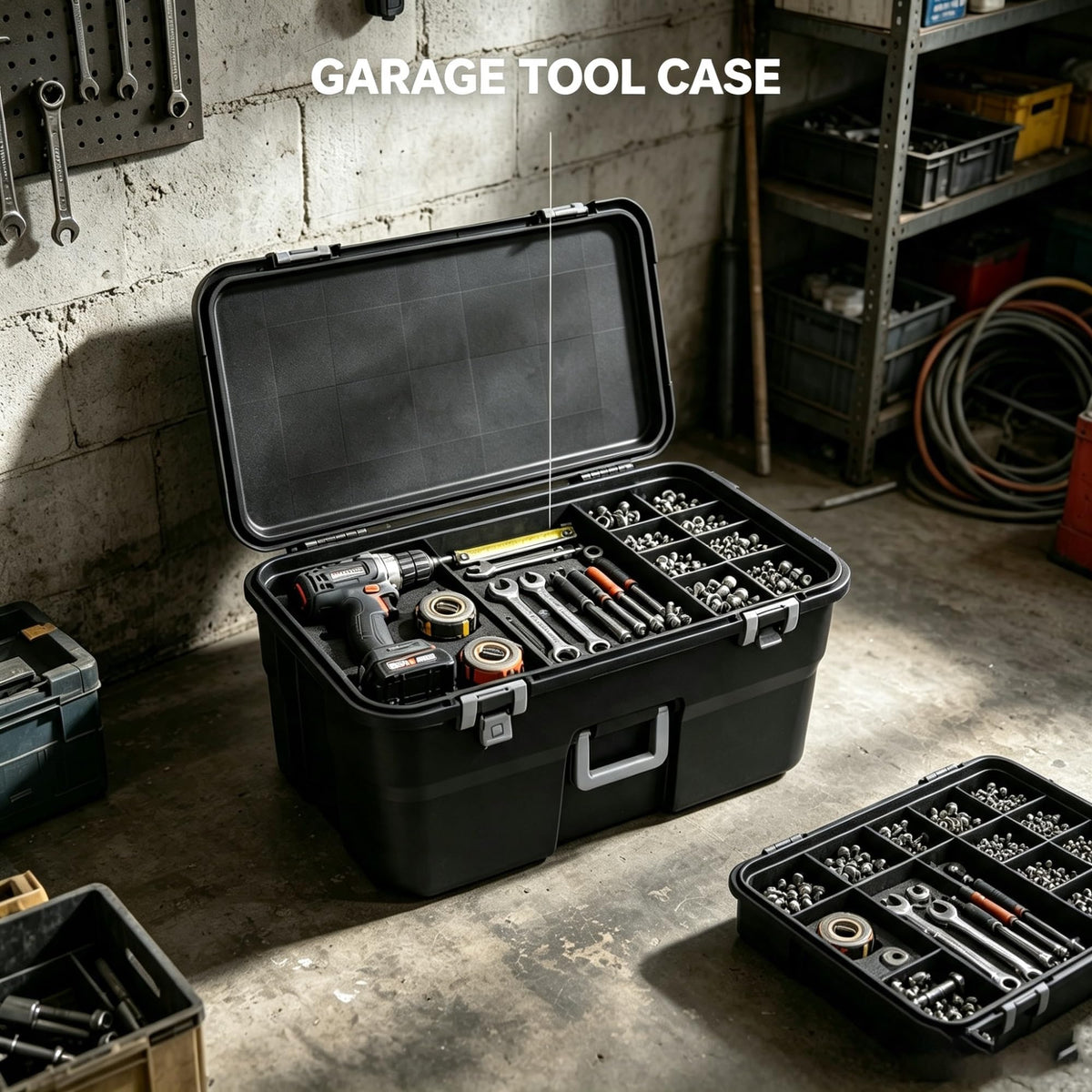 2 Pack 22 Gallon Black Wheeled Lockable Plastic Storage Trunk C9121