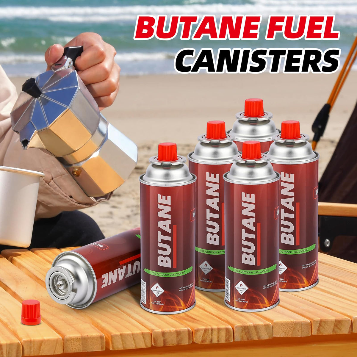 12 Pack 8oz Butane Fuel Cylinders D767
