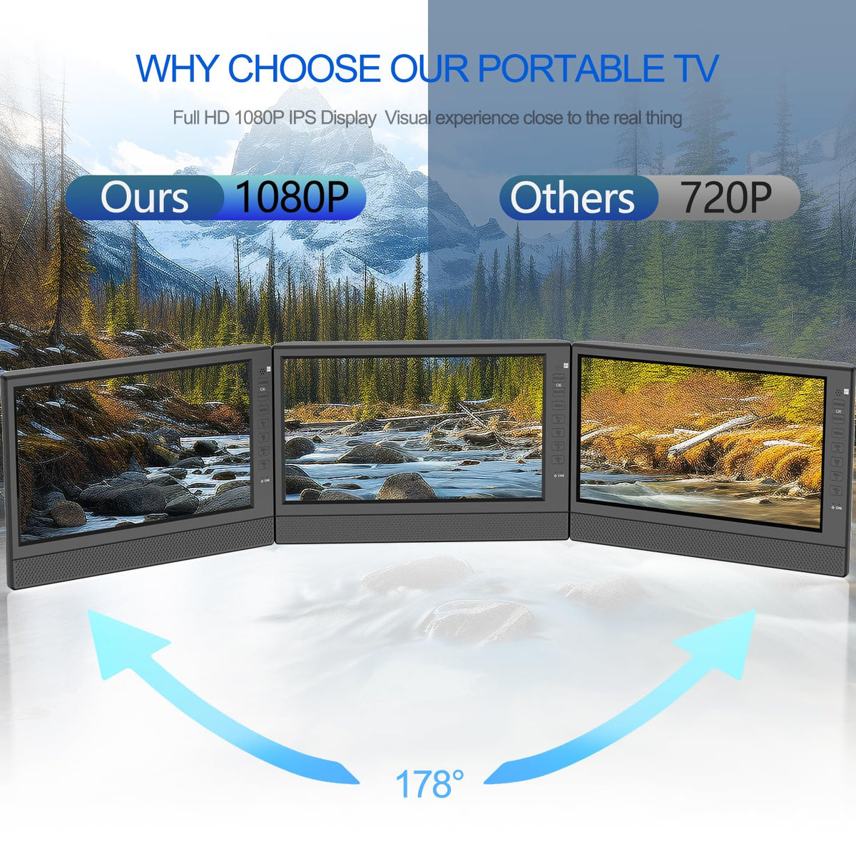 12” Portable Flat Screen TV with Digital Tuner T314