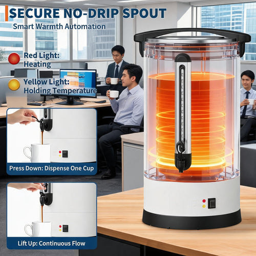 12L 80-Cup Double-Wall Stainless Steel Electric Coffee Urn W82485