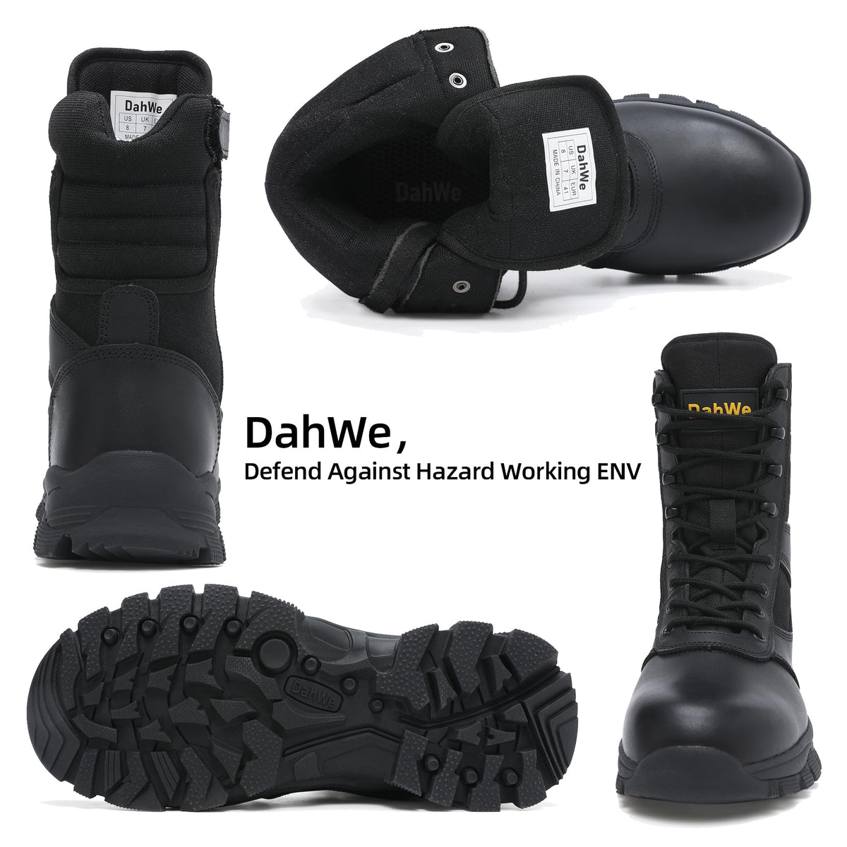 Tactical Boots Steel Toe Side Zipper 8 inches R308867