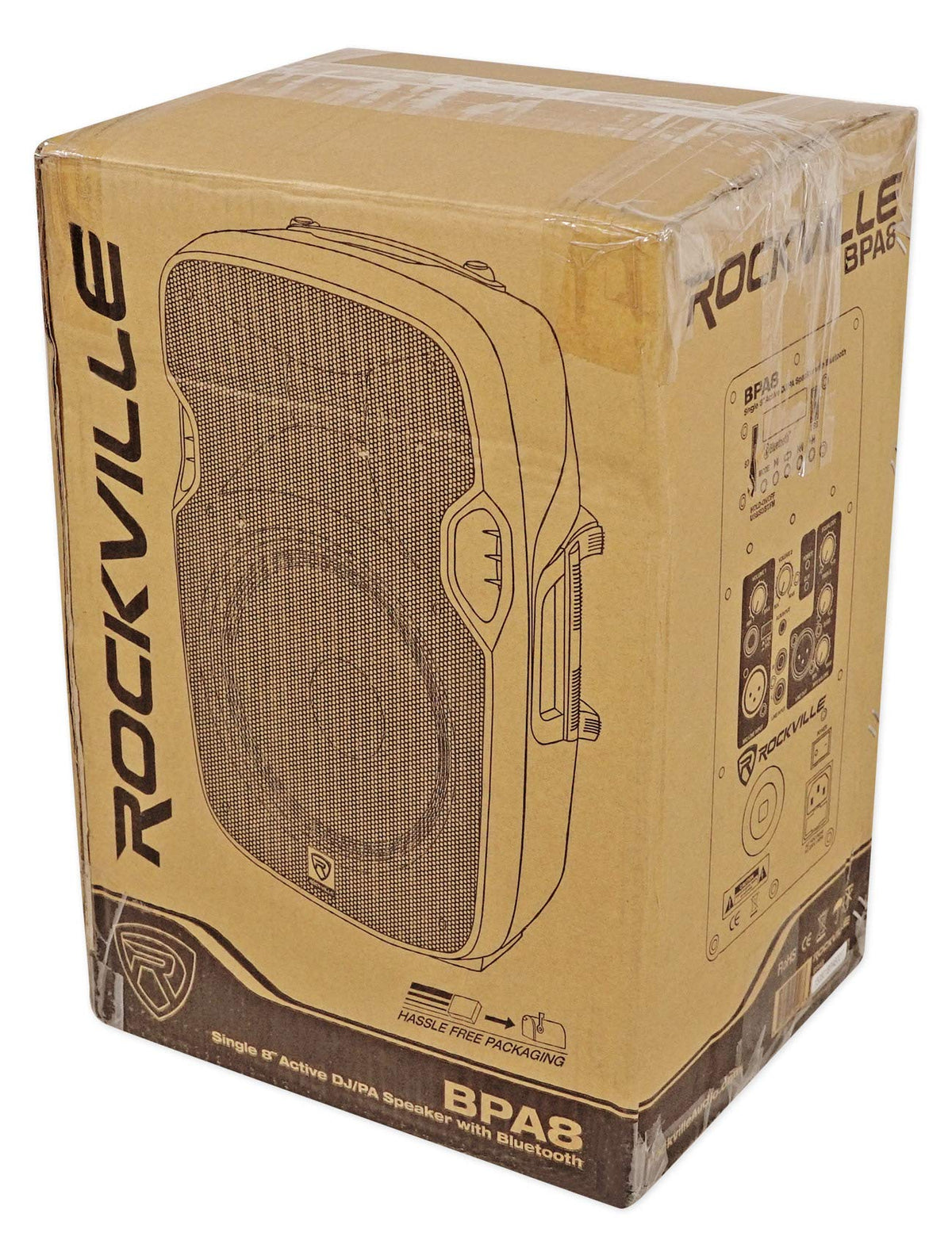 8" Powered DJ PA Speaker 2-Pack with Stands D577432