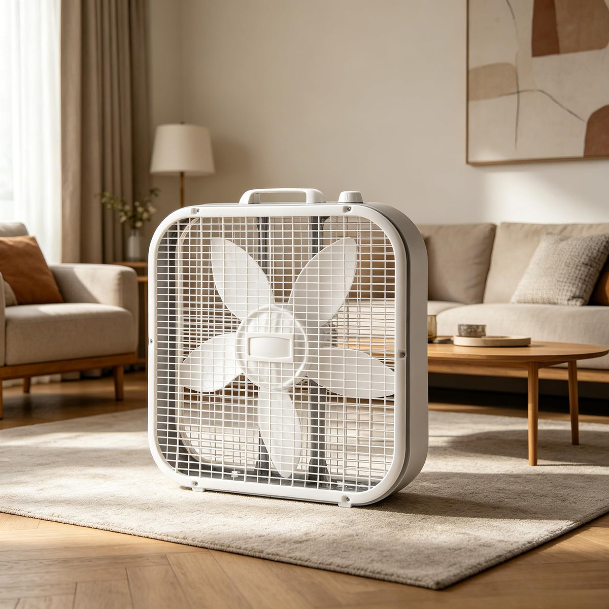 20 Inch 3 Speed White Box Fan A64458