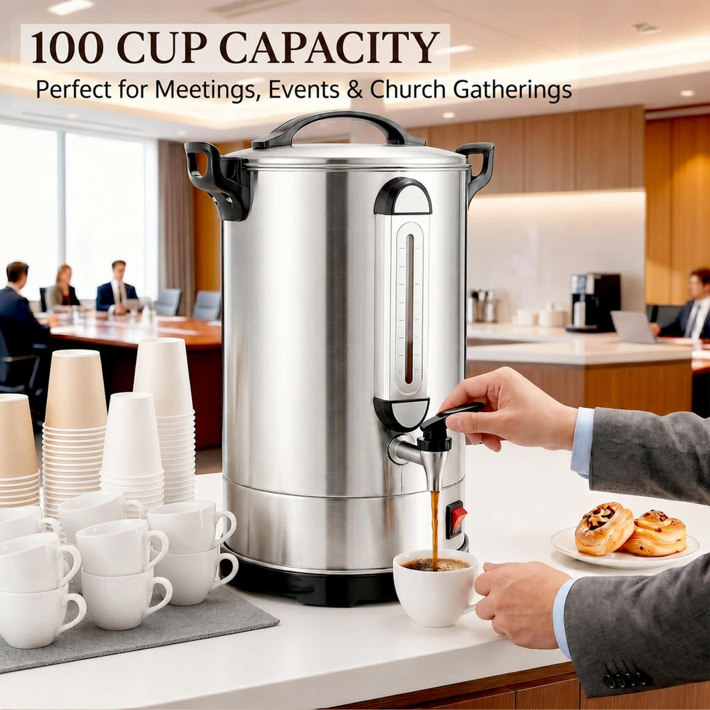 100 Cup Stainless Steel Commercial Coffee Urn N97100