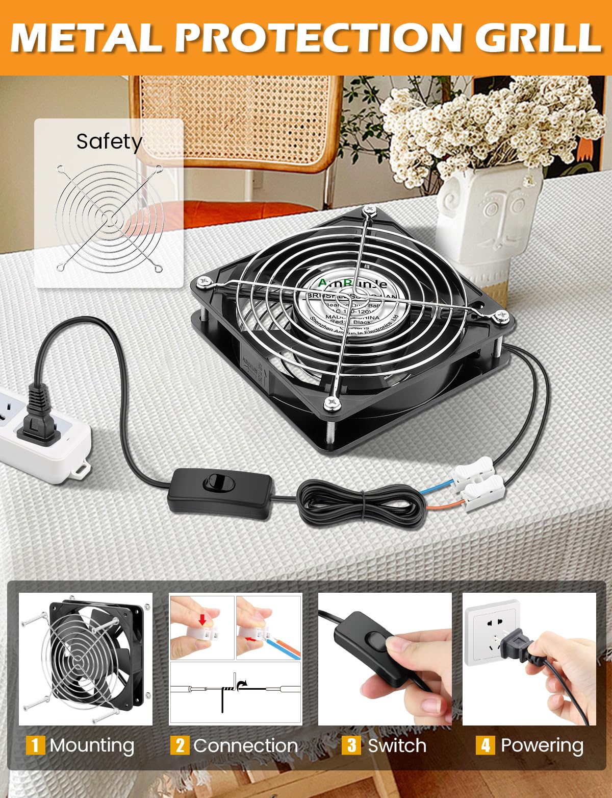 120mm x 25mm AC Ball Bearing Computer Fan K978