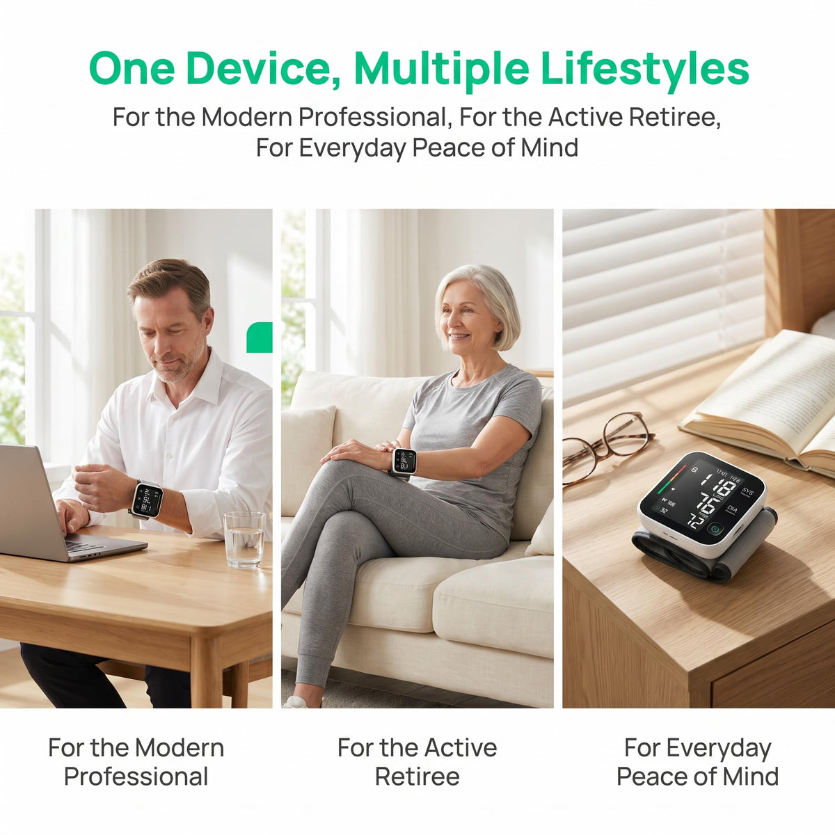 Wrist Blood Pressure Monitor with LCD Display and Voice Guide A5486