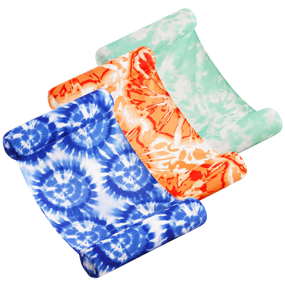 3 Pack 4-in-1 Inflatable Pool Floats Water Hammock Lounges E1275